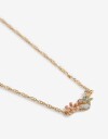 Cadena Corta con Dije Esmalte Collar Con Dije Flor - Dorado