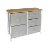 Mueble organizador con 5 cestos en tela Selecta Mueble organizador con 5 cestos en tela Selecta