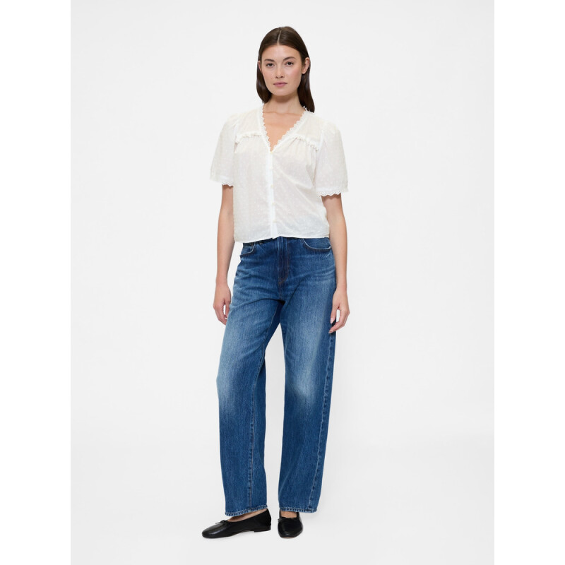 V-SS VNK RUFFLE LACE TOP NEW OFF WHITE