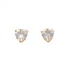 Caravanas Corazón Zirconia de oro- Oro bajo - Zirconia - CA8107 conpiedra