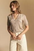 TOP GREGORIA Beige Oscuro