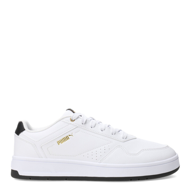 Championes de Hombre Puma Court Classic Blanco - Negro - Dorado