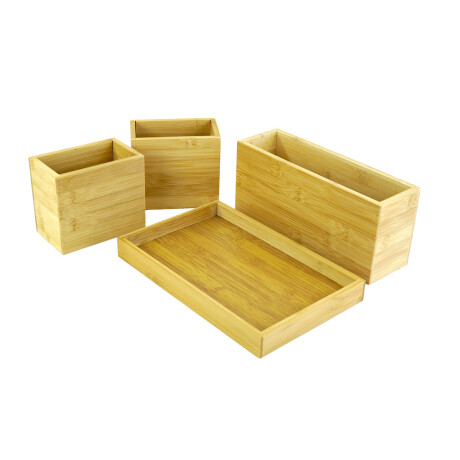 ORGANIZADOR BAMBOO SET X4PCS 26.5X16X12.8CM ORGANIZADOR BAMBOO SET X4PCS 26.5X16X12.8CM