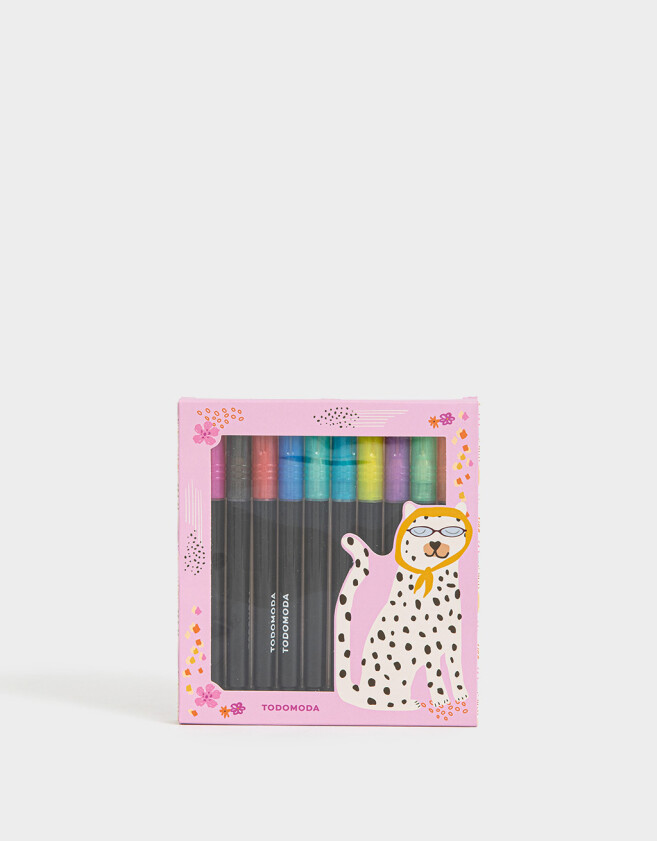 Resaltadores Set Grande Set De 10 Marcadores Metalizados - Combinacion Multicolor