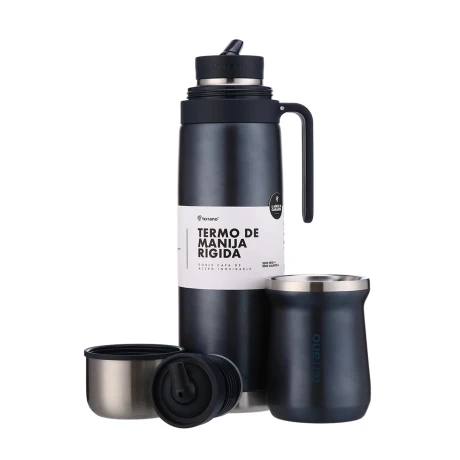 Kit Terrano Termo + Mate AZUL-METALIZADO