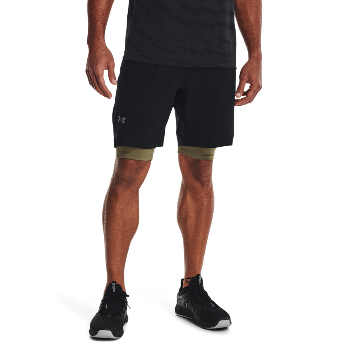 UA Vanish Woven 8in Shorts-GRY - BLK-001 