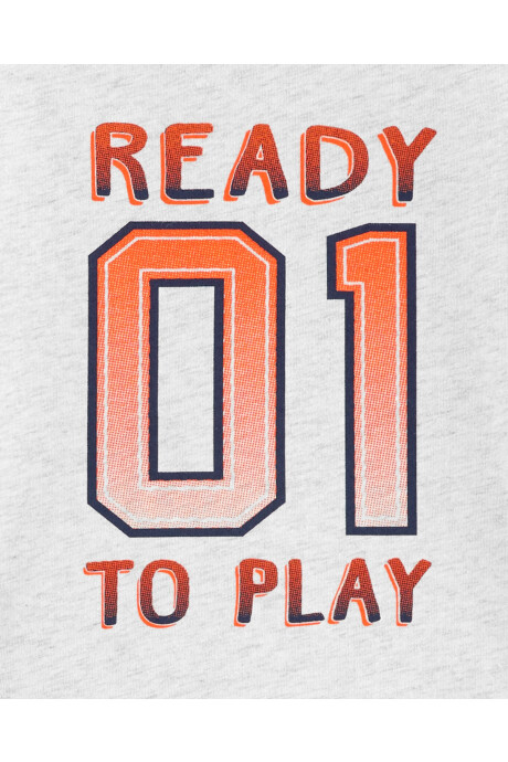 Set dos piezas pantalón y remera de algodón diseño colorblock Sin color