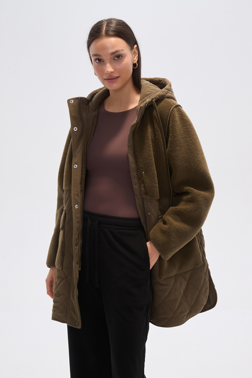 Campera Tessal Verde Oliva Oscuro