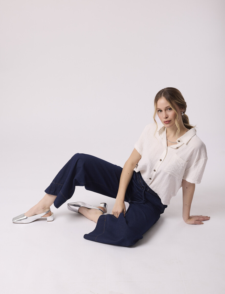 Pantalon fluido denim Pantalon fluido denim