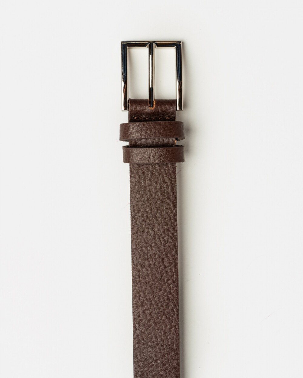 Cinto Coconut en cuero graneado Marron