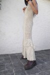 Gala Crochet Dress Beige