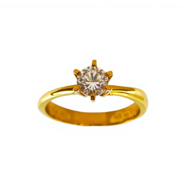 Anillo Solitario-Oro Bajo-Piedra Zirconia-AN8068 conpiedra