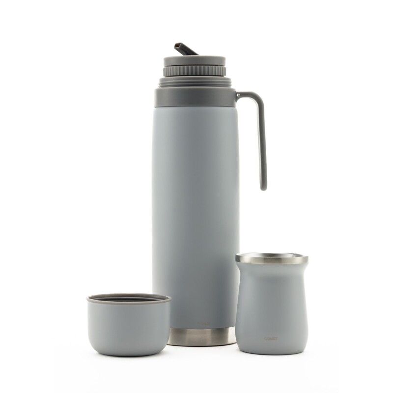 Set termo Comet Bologna 1 lt + Mate de 160 ml Gris