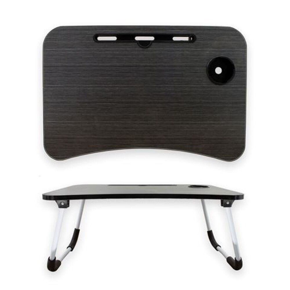 Mesa auxiliar plegable Negro