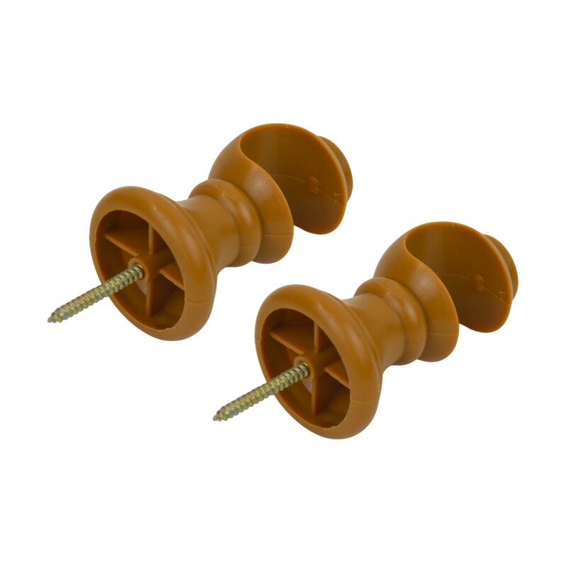 Barrote cortina de metal 2 m + 2 Soportes MARRON CLARO