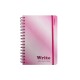 Cuaderno degradé glitter A5 rosa