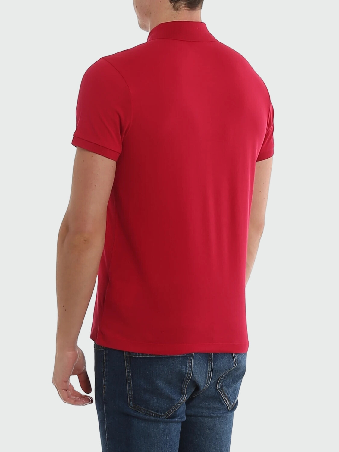 Moncler -Remera polo de algodón manga corta Rojo