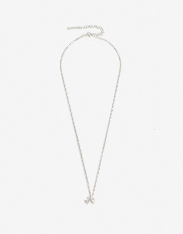 Cadena Corta con Dije Perla Cadena Con Dije Plata 925 - Plateado