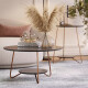 Set Mesa Ratona + Mesa Auxiliar Living Nordico Negro