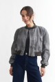 Campera bomber eco cuero NEGRO