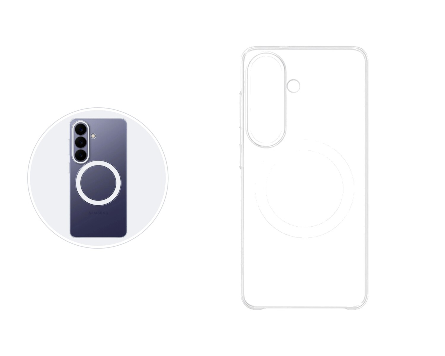 Funda Samsung Clear Magnet Case Transparente para Galaxy S26 