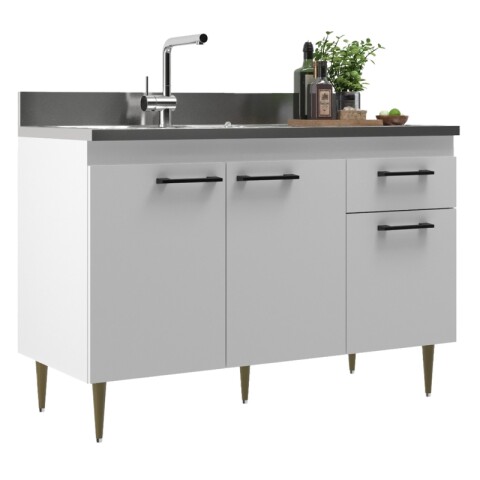 Bajo mesada 3 puertas 1 cajón S/Pileta 120x50x73cm Blanco Bajo mesada 3 puertas 1 cajón S/Pileta 120x50x73cm Blanco