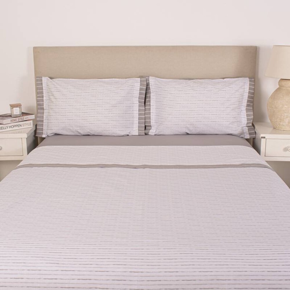 Juegos de Sabanas Queen 200 Hilos Nina - Pilar Rayas Greige