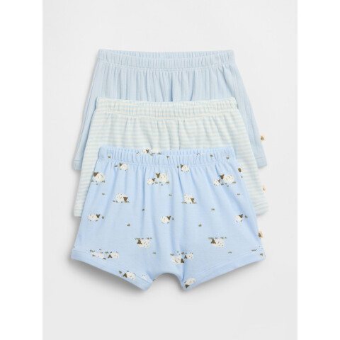 V-3PK SHORT SERENE BLUE