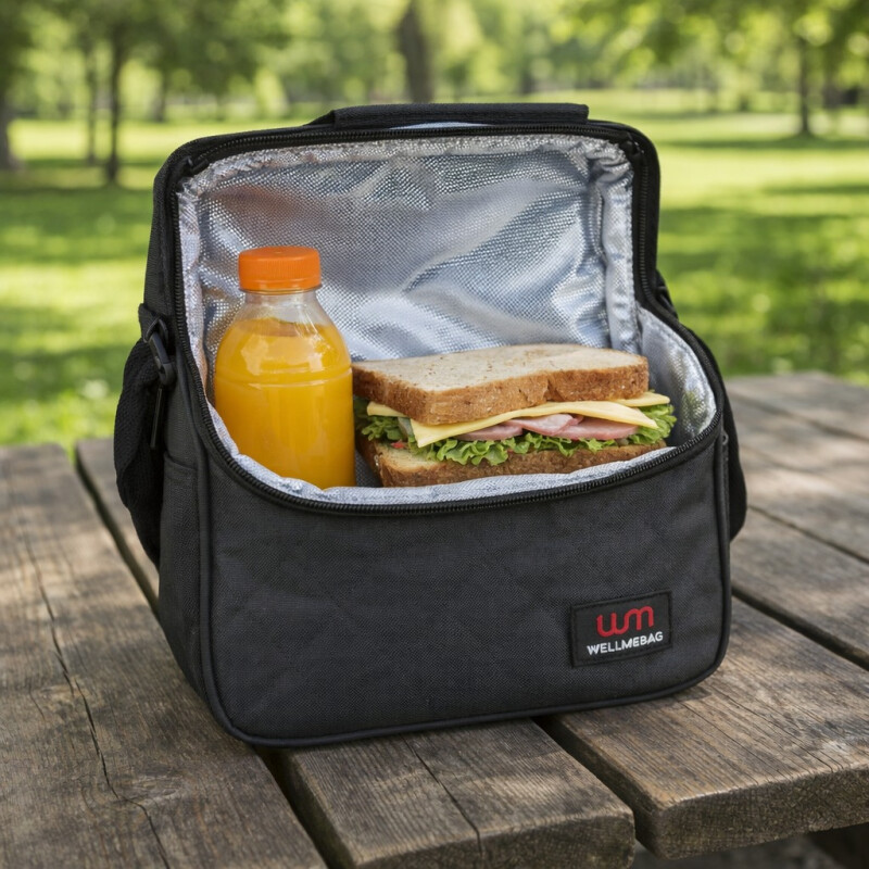 Lunchera Térmica Impermeable con Cierre de facil Apertura Gris