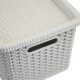 Caja organizadora simil ratán 5L BLANCO