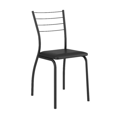 JUEGO DE COMEDOR MESA Y 6 SILLAS EN METAL negro