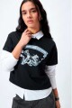 REMERA PIECE OF CAKE DRAMA Negro