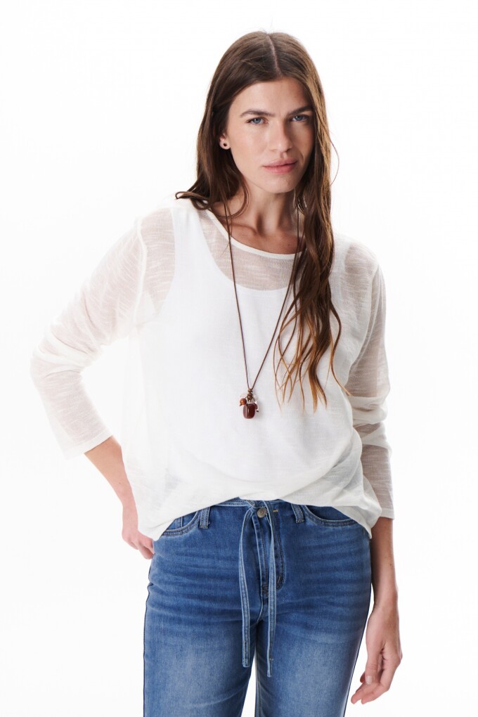SWEATER LINO NATURAL