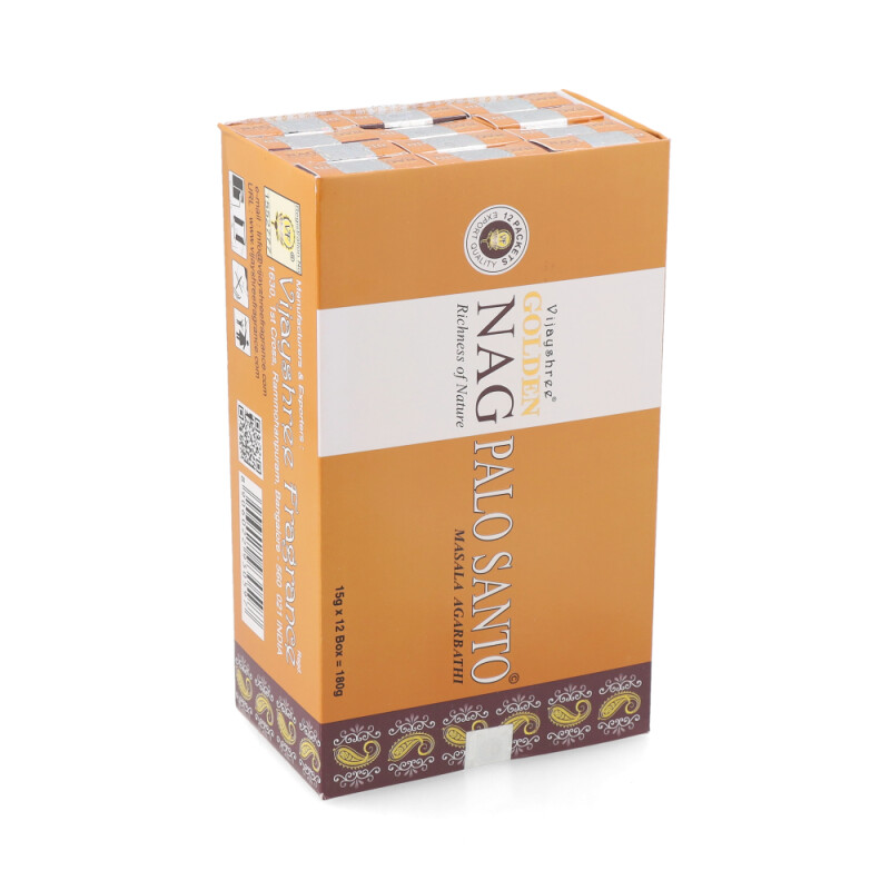 VARITAS VIJAYSHREE CAJA DE MASALA 15GR X12 Golden Nag Palo Santo