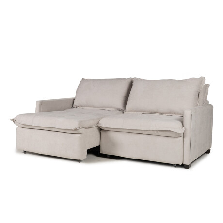 Sofá Cama Oliver - Tela Microfibra 12073 (Greige)
