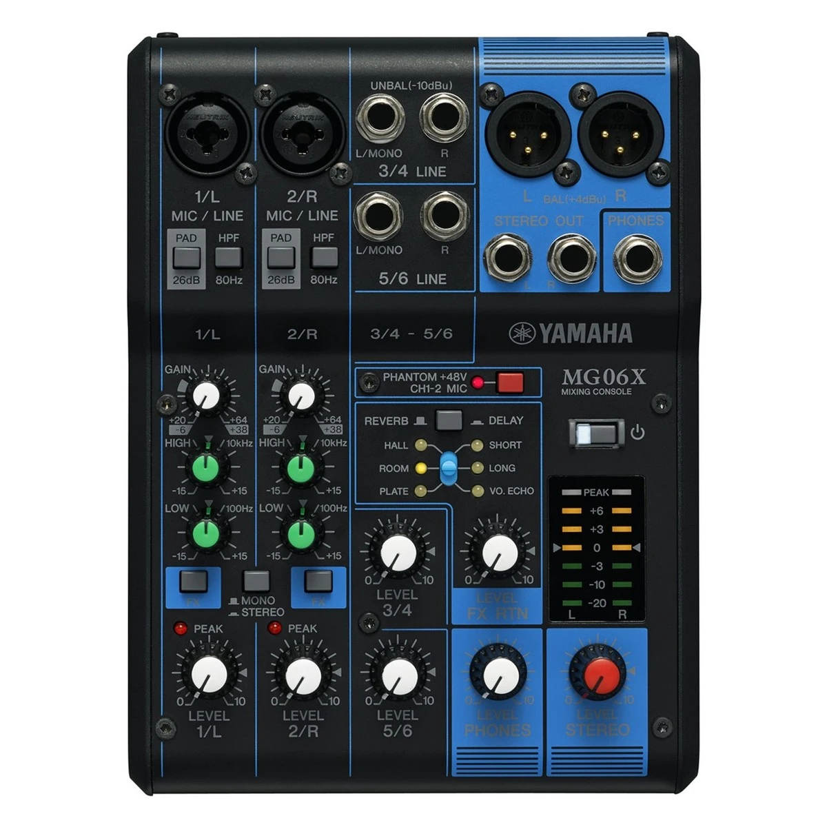 Consola Yamaha Mg06x (2 Mic/line+2line St) Fx 