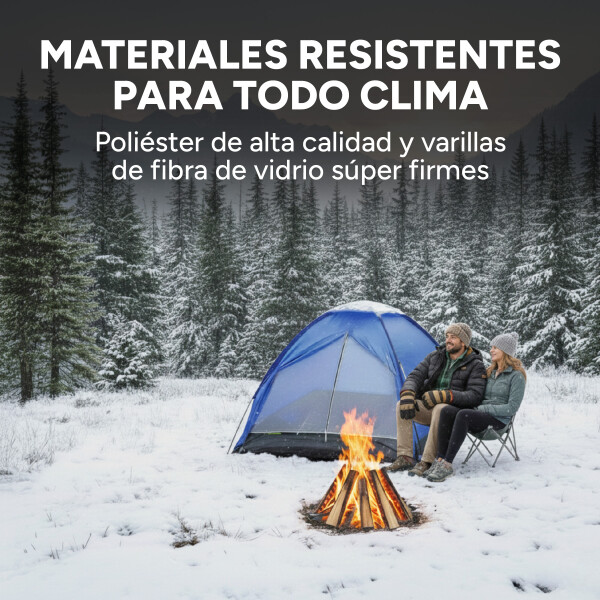 Carpa Camping Iglu Impermeable Mosquitero 2X2 Mts 2 Personas Color Azul