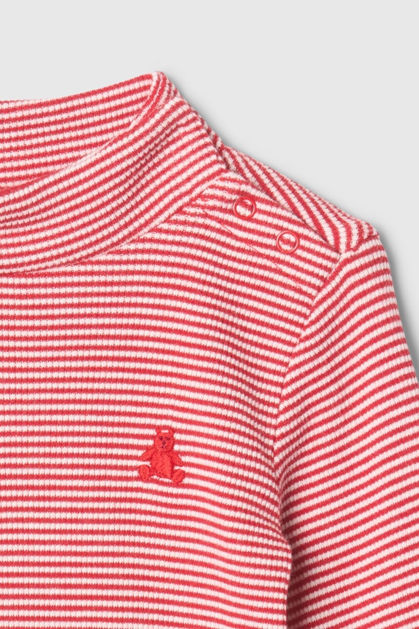 Body Polera Viento Bebé Red Stripes