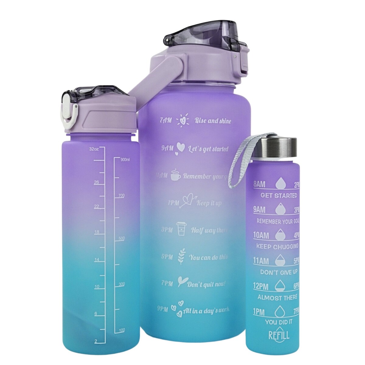 Set de 3 botellas deportivas 