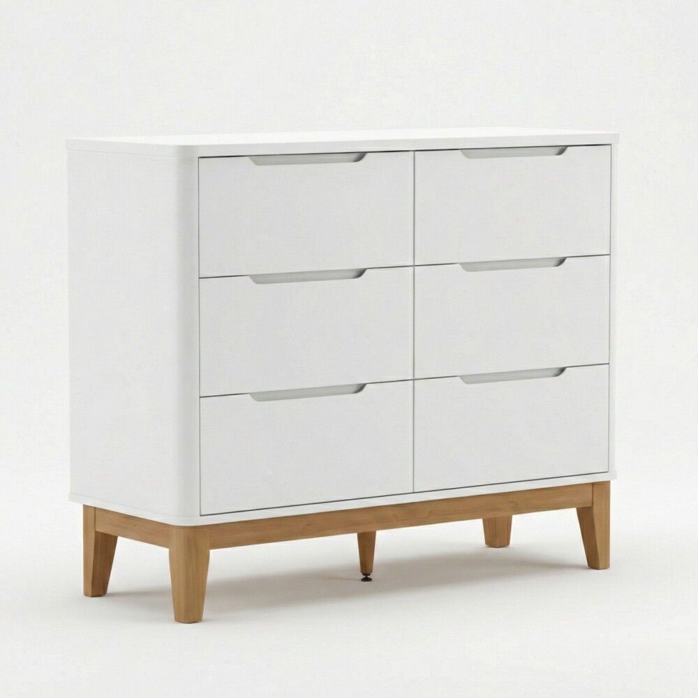 Cómoda 6 Cajones Infantil - Boom Blanco