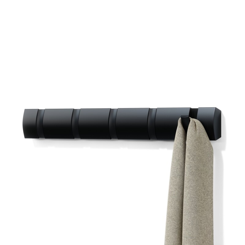 Perchero de pared x5 ganchos Flip Perchero de pared x5 ganchos Flip