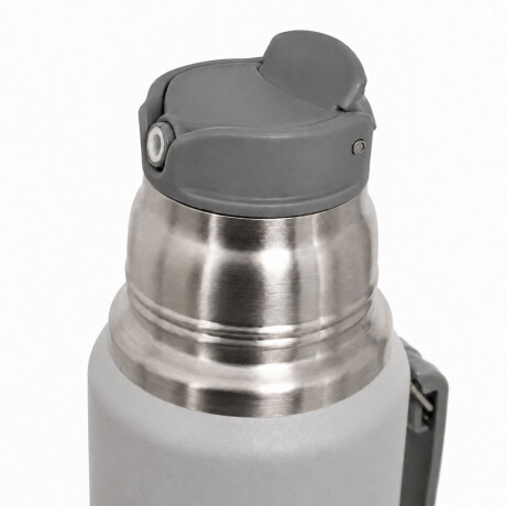Set Matero Termo 1L Ac. Inox + Mate 160ml Térmico Completo Gris Claro