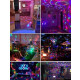 Lampara Disco Colores Rotación + Control Luces Fiesta Pro Negro