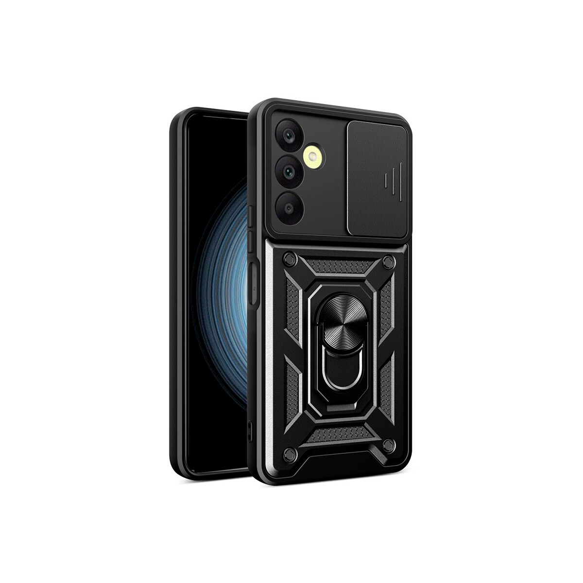 Protector para Samsung Galaxy A25 con cubre cámara negro 