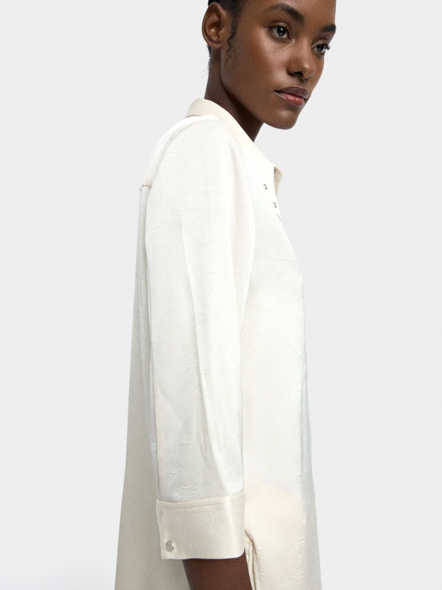 Camisa Efecto Arrugado crudo