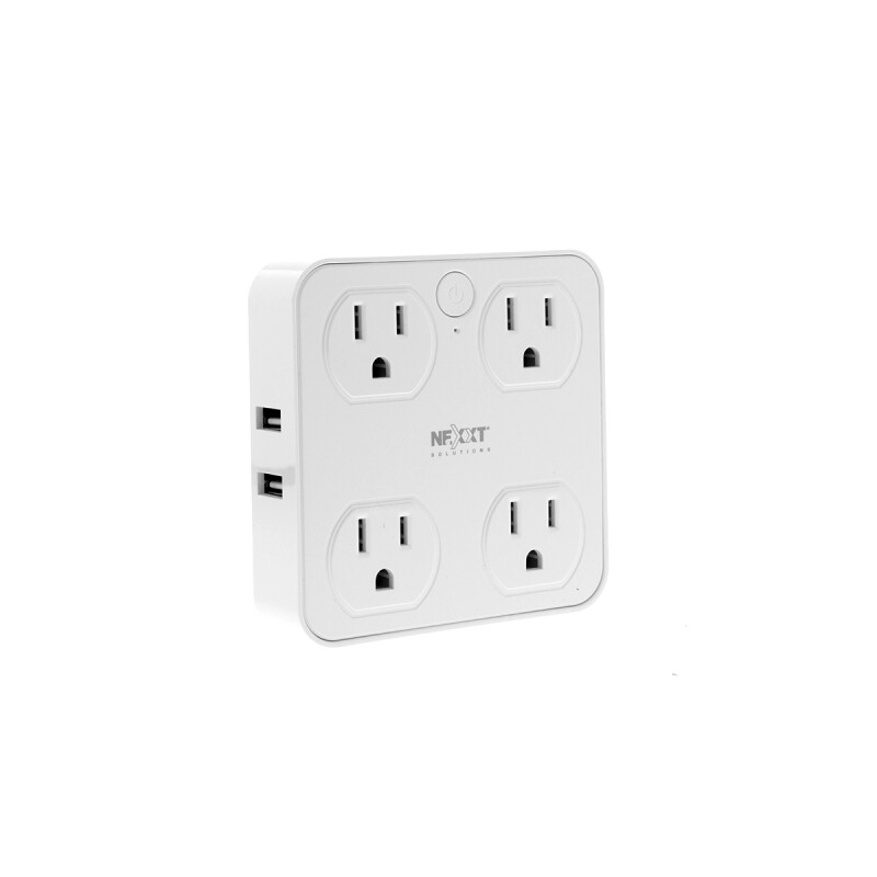 PROTECTOR DE SOBRETENSIÓN SMART,4 PUERTOS USB PARA CARGA,CONTROL POR VOZ 001