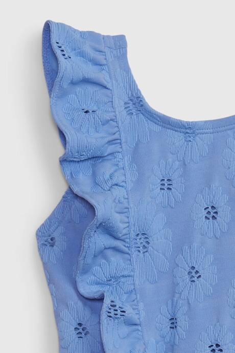Traje De Baño Con Volados Toddler Niña Shirting Blue