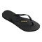 Sandalias Havaianas Slim Logo Metallic Mujer Negro/Dorado