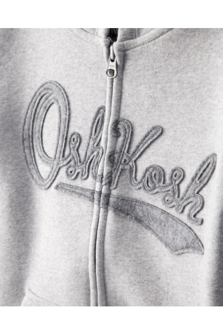 Campera de algodón con felpa, gris Sin color