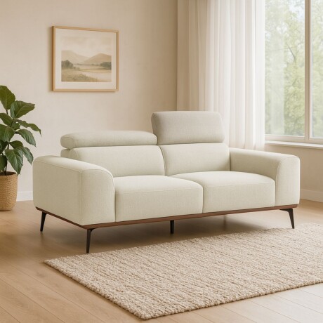 Sofá DUNA TELA BEIGE - 3 CUERPOS